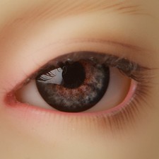 Dollmore 14mm acrylic eyes OOAK 14mm - Optical Half Round Acrylic Eyes WF04