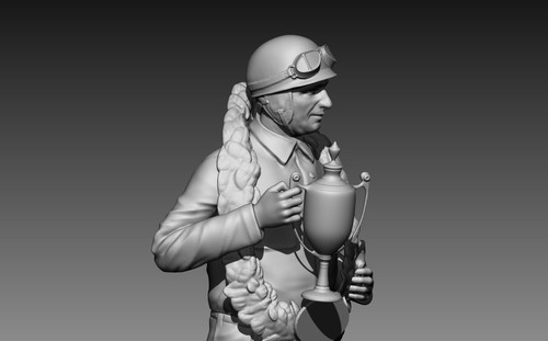 Fangio Car Driver 3D print model 1/18 Scale - Foto 9 di 10