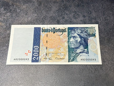 BANKNOTE OF PORTUGAL UNCIRCULATED 2000 ESCUDOS OF 1997