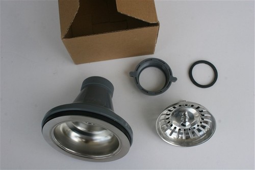 Madeli Kitchen Sink Plug Basket Strainer Assembly 3-1/2" Drain Stopper SS - Picture 2 of 5