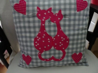 1 Dekokissenbezug 40 cm x 40 cm , Katze 100% Hand Made! - Bild 1 von 4