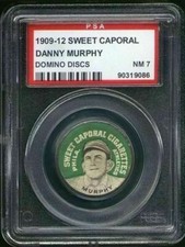 1909 PX7 Sweet Caporal Domino Discs Danny Murphy PSA 7 Philadelphia Athletics