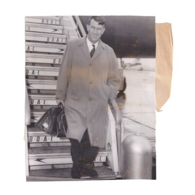 EROBERUNGSMOUNT EVEREST SIR EDMUND HILLARY LONDON PRESSEFOTO 1950ER JAHRE