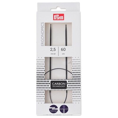 Prym Carbon Tech ergonomische Rundstricknadeln/-nadeln - 2,5 mm 60 cm - 215201