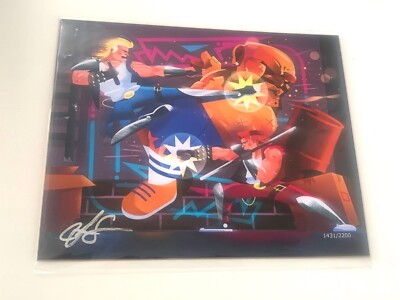 BAM BOX GAMER EXCLUSIVE LIMITED EDITION DOUBLE DRAGON 8x10 MIT C.O.A