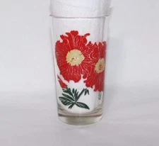 Vintage Boscul Peanut Butter Glass Tumbler 10 oz PETUNIA - Name on Bottom