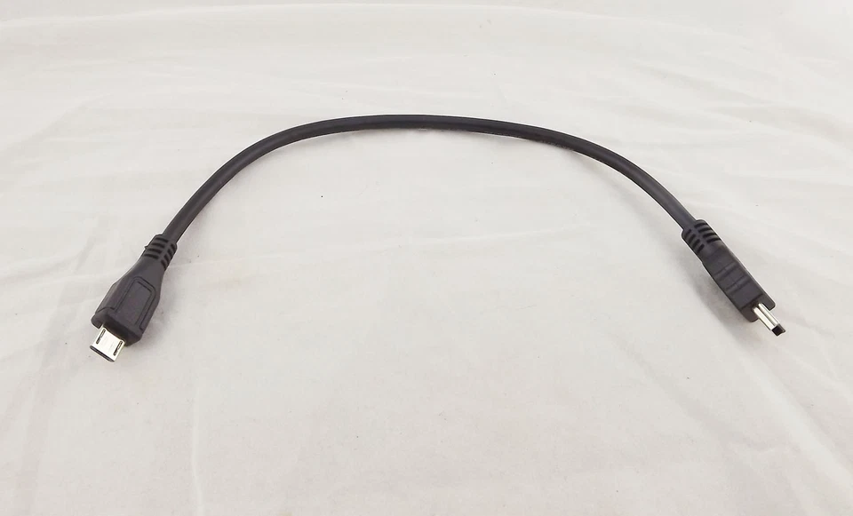 Micro 5 Pin USB B Male To Mini 5 Pin USB Male Data Adapter Converter Cord Cable - Image 2 of 4