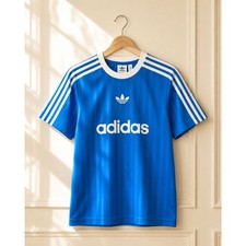 Adidas Originals Youth 11-12Y Medium Blue Trefoil Soccer Jersey Shirt