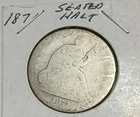 1871-p SEATED LIBERTY HALF DOLLAR 90% Silver 50c better date coin p ag F fair fr