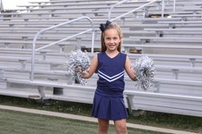 NEW NWT Trotter Street Kids Cheer Cheerleading Outfit Uniform Navy Blue Size 8