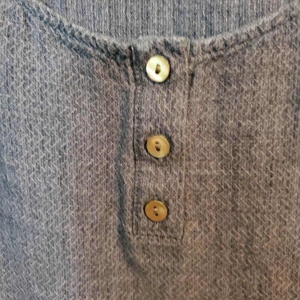 Vestido Corto Pure J Jill Grande Lino Azul Cuello Redondo Túnica Playa Verano  Foto 3 de 4