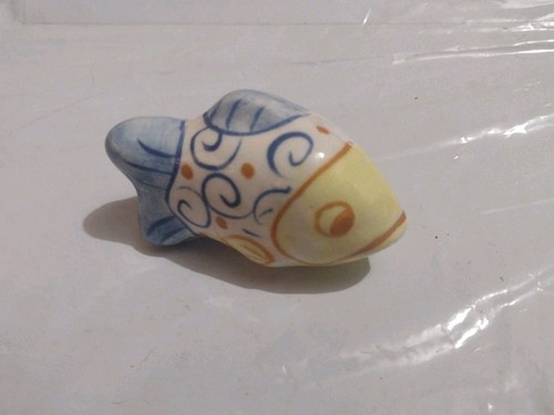 6 tiradores de cajón de peces de cerámica vintage con tornillos animados náuticos coloridos - Imagen 6 de 13