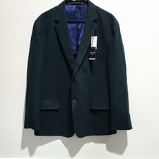 Jos. A. Bank Reserve Men  s Black Tailored Fit Suit Jacket 46R Wool Cashmere