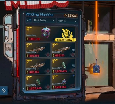 Borderlands 4 | Modded Vending Machine Full of Legendary Weapons | for 5 minutes