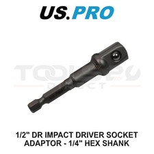 US PRO Tools US PRO 1/2" DR Impact Driver Socket Adaptor - 1/4" Hex Shank 7193
