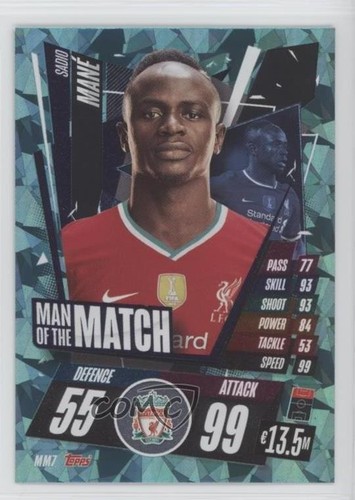 Carte Sportive Topps Match Attax Chrome UCL 2020-21 - Roberto Firmino Liverpool - Autographe /25 - État Near Mint