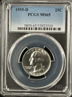 1955-D  25C Washington Quarter Dollar PCGS MS65   33923510