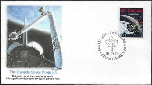 🍁Canada  #1046    "Canadians In Space"      Brand New 1985 Fleetwood Cover