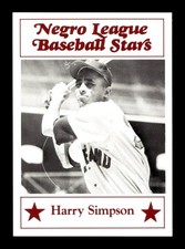 1986 Fritsch Negro League Stars #92 Harry Simpson Stars NEAR MINT *o5