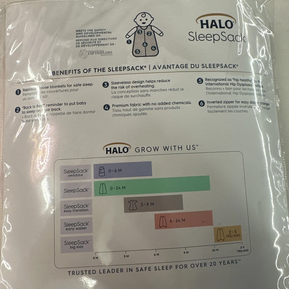 Halo Saco de Dormir Micro-Vellón Usable Manta Tog 1.0 6 a 12 M Rosa, Mediano Foto 3 de 4