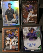 Jordan Beck Auto /125, Chivilli /2025, Vodnik /2024, Tovar RC. Rockies Lot Of 15