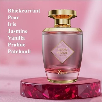 Ahuja Pour Femme Eau de Parfum Spray 3.4 fl oz Blackcurrant Jasmine Long Lasting