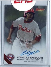 2015 Bowman's Best Cornelius Randolph (Phillies) Topps Sealed Auto No. B15-CRA