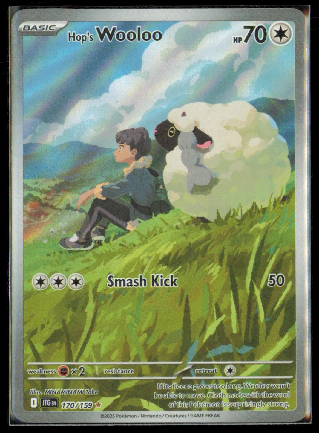 Pokemon Hop's Wooloo Holofoil 170/159 JTG NM