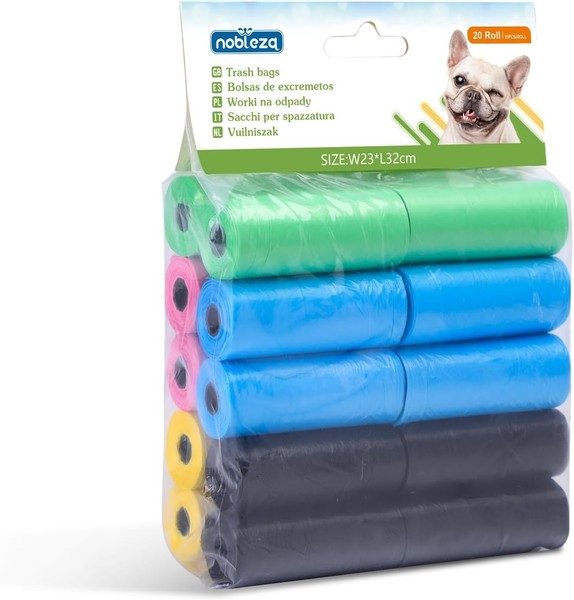 300 Conde Bolsas Caca Perro Bolsas para excrementos de Perros Pack de 20 Rollos