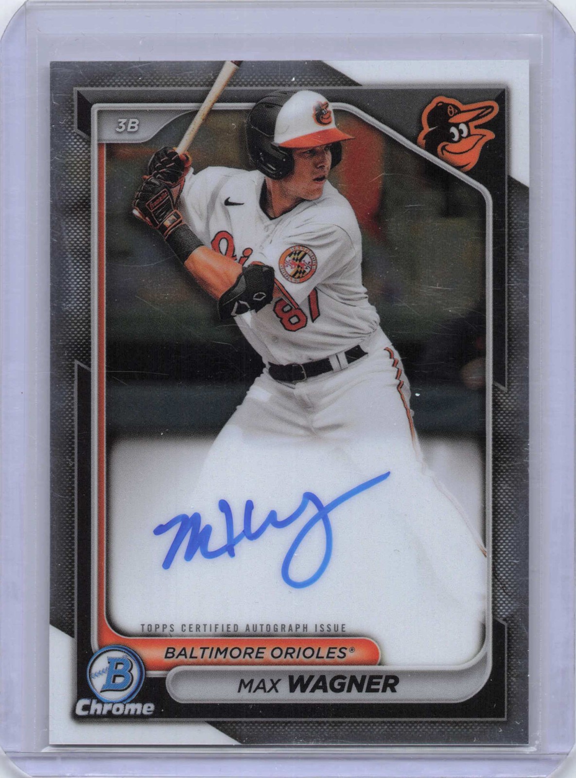 2024 Bowman Max Wagner #CPA-MW Chrome Prospect Autographs