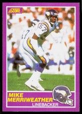 Mike Merriweather, 1989 Score Supplemental, #385S, Minnesota Vikings,