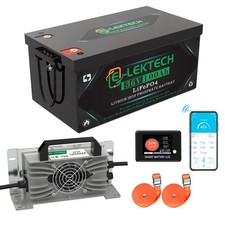 36V 100Ah LiFePO4 Lithium Battery + 15A Charg...