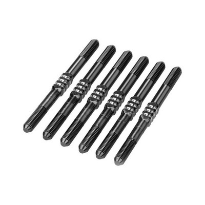 JConcepts RC10 B7/B7D Fin Titanium Turnbuckle (Stealth Black) (6) - JCO5136-2