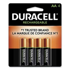 Duracell NLAA4BCD Rechargeable StayCharged NiMH AA Batteries 4/Pack New