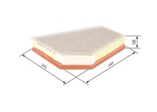BOSCH Luftfilter F 026 400 255 Filtereinsatz für VOLVO C70 544 S40 V50 526 533 2
