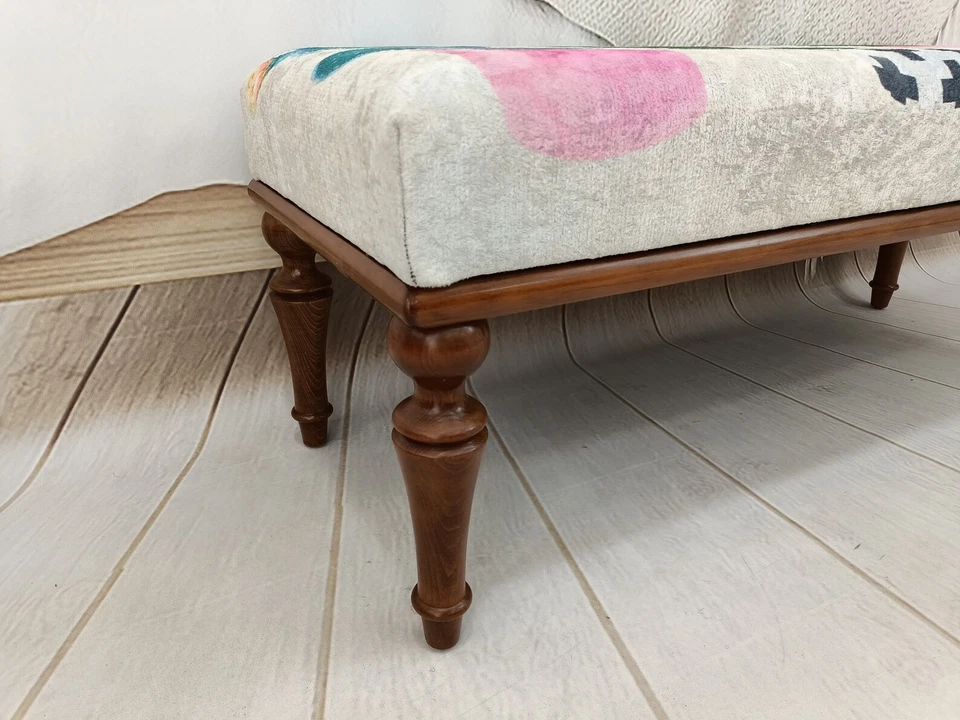 Entry Table Ottoman, Dining Stool, Hallway Bench, Upholstered Bench, Foot stool - Image 4 of 4