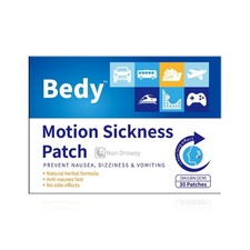 Bedy Motion Sickness Patches – Non-Drowsy, 72H Relief for Travel (Adults & Kids)