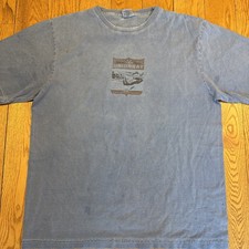 Vintage Union Bay T Shirt Mens Large Blue Boxy Faded Grunge 90s Made In USA