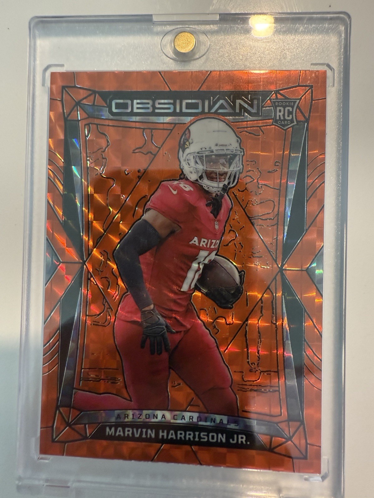 2024 Obsidian 1 Orange Mosaic International RC Marvin Harrison Jr /24 Cardinals