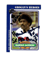 HAROLD JACKSON Patriots 2005 Topps Fan Favorites SIGNED, AUTOGRAPH Football Card