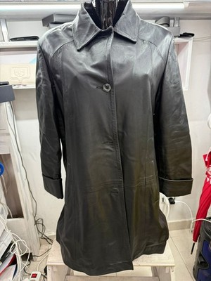 Jacke Mantel DG Damen Leder Farbe schwarz Gr. XXL Code AM241