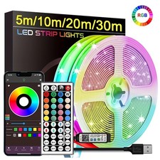 RGB LED Streifen Lichter App Steuerung 5m-30m...