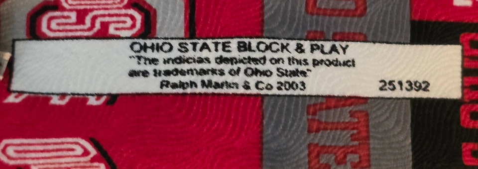 Corbata para hombre Ohio State University Buckeyes Brutus de Ralph Marlin Foto 3 de 4