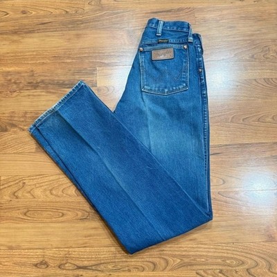 Vintage Wrangler 13MWZ Cowboy Cut Jeans Mens 28x33 Blue Made in USA Denim