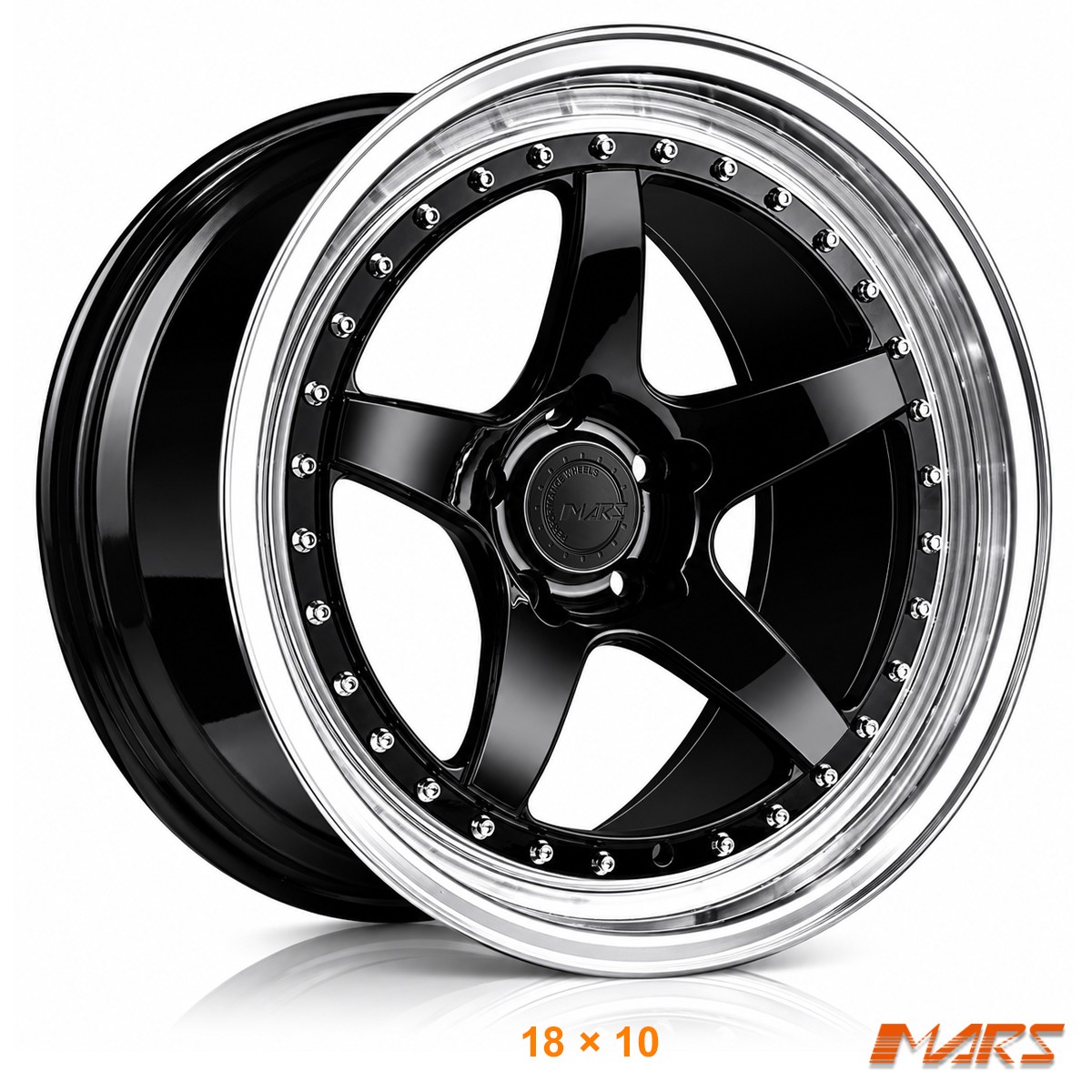 MARS MP-SP 18 Inch Concave Gloss Black Deep Dish Stag Wheels JDM