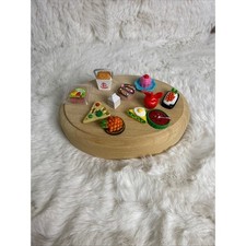 Assorted Miniature Food Lot Dollhouse Accessories Sushi Pizza Cupcake 11pc Set
