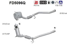 AS DPF Rußpartikelfilter Dieselpartikelfilter FD5096Q Siliziumcarbid für VW 1T3