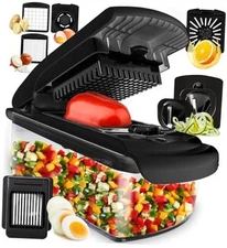  The Original Pro Chopper - Vegetable Chopper and Spiralizer, Food Black