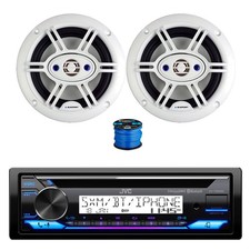 JVC KD-X560BT Marine Bluetooth Radio Receiver, 2x 6.5" Speakers w/Wire