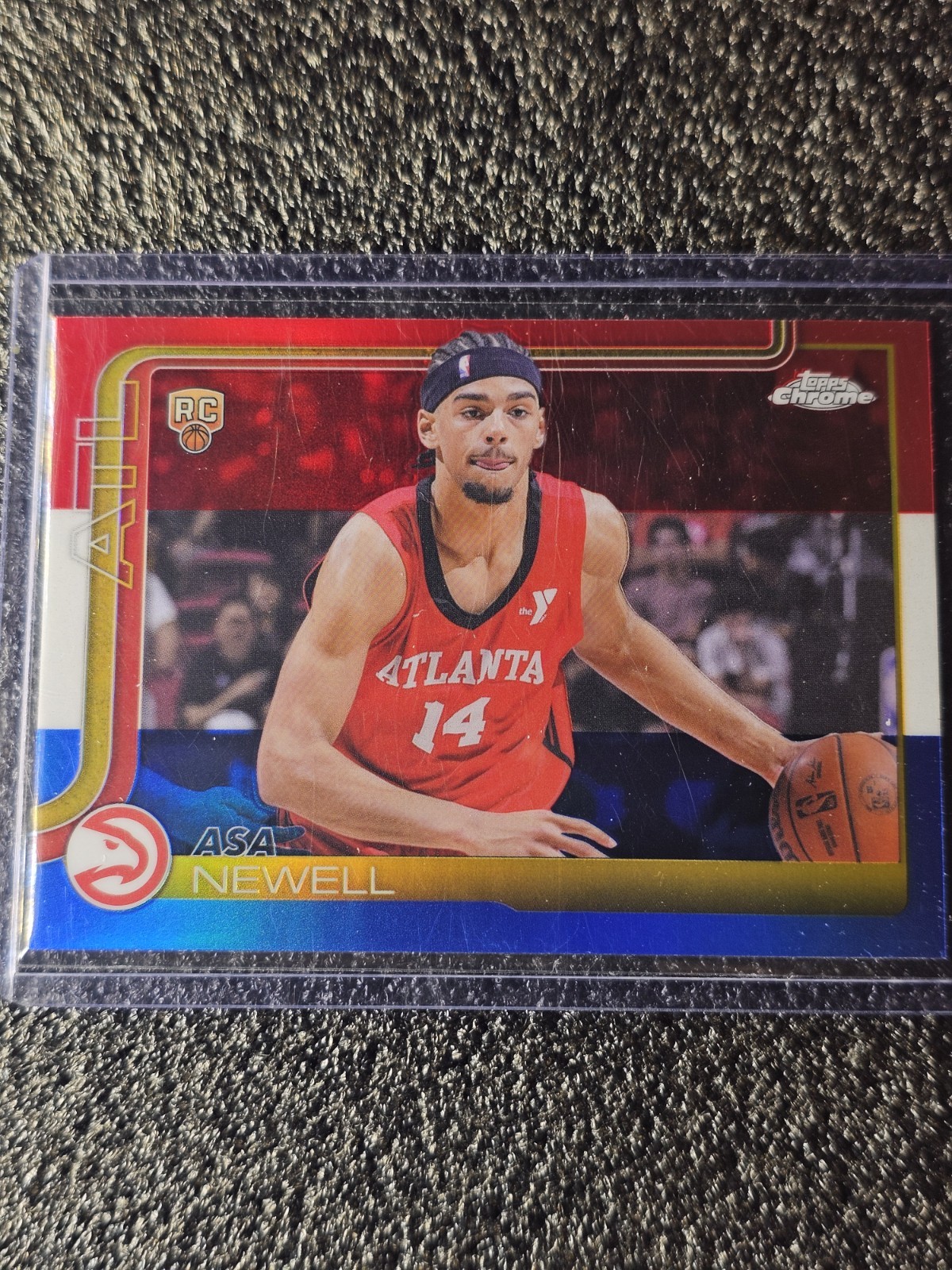 2025-26 Topps Chrome - Asa Newell #273 Red White & Blue Refractor (RC)